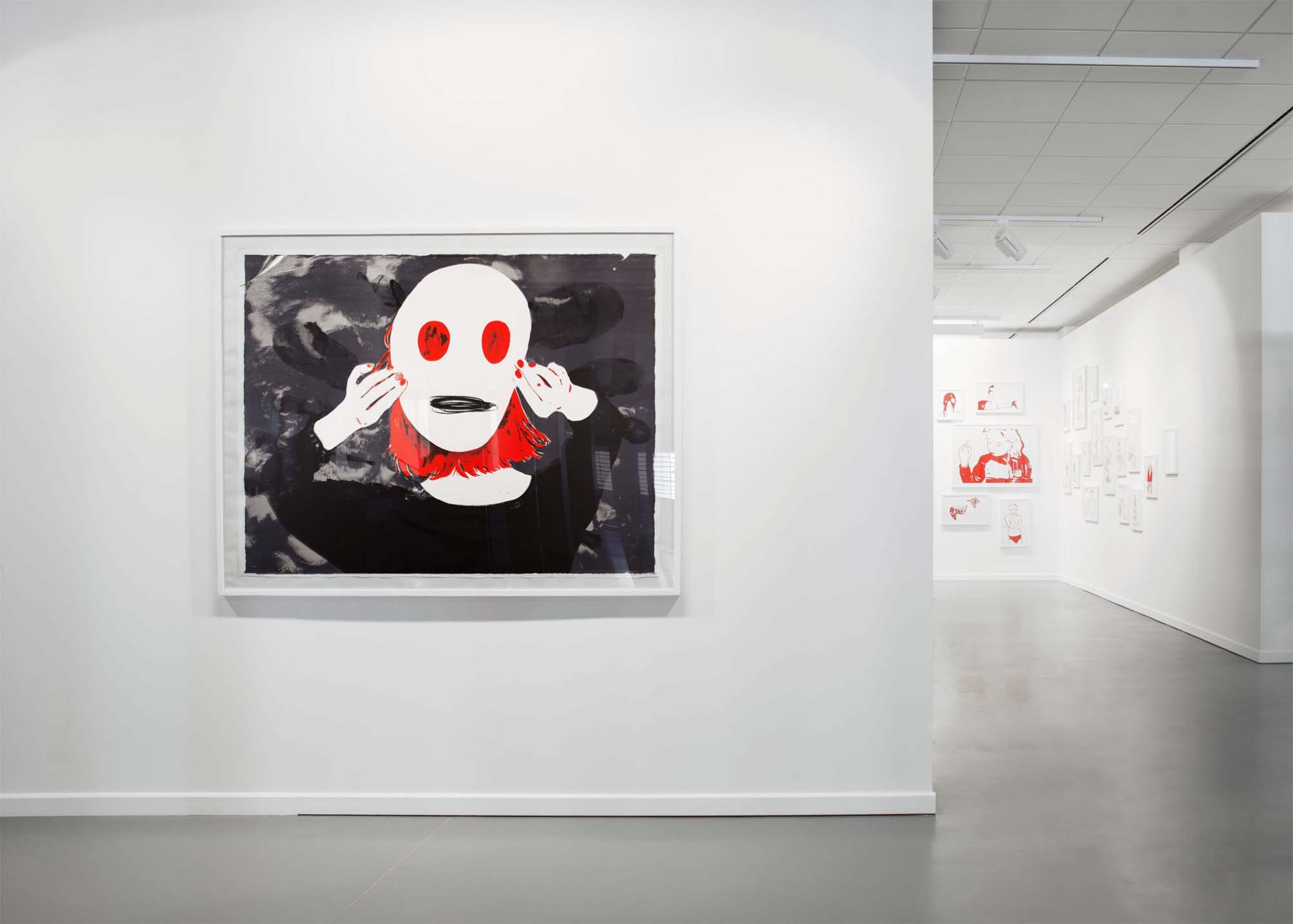 Vue de salle exposition Françoise Pétrovitch à vif