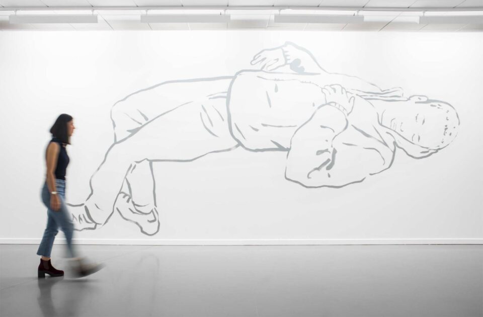 Vue de salle exposition Françoise Pétrovitch à vif