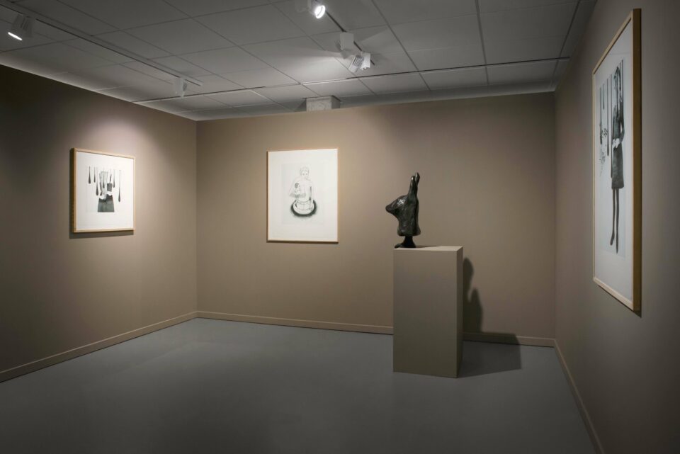 Vue de salle exposition Françoise Pétrovitch à vif